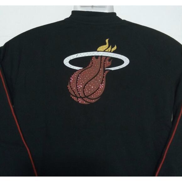 Miami Heat NBA 4Her Full Zip Black Sweater Jacket Medium - Picture 5 of 6